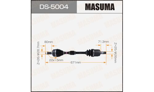 Привод в сборе Masuma, для Honda Fit, арт. DS-5004