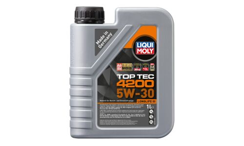 Масло моторное Liqui Moly Top Tec 4200 5w30 синтетическое, API SP, ACEA C3, универсальное, 1л, арт. 7660/3706/8972