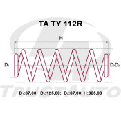 Пружина подвески TrustAuto усиленная, задняя, арт. TA TY 112R