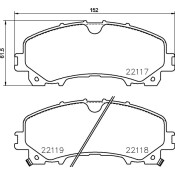 Колодки тормозные дисковые Nisshinbo передние, комплект на ось (4 шт), арт. NP2060