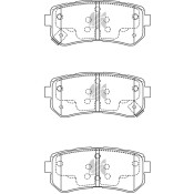 Колодки тормозные дисковые Kashiyama, задние, комплект на ось (4 шт), арт. D11195MH