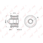 Обгонная муфта шкива генератора LYNXauto PA1102
