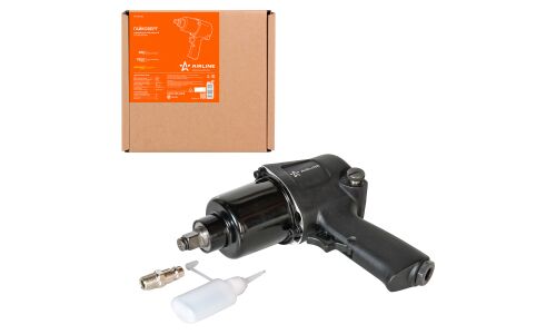 Гайковёрт пневматический ударный Airline, с квадратом 1/2", 650Нм, для крепежей M20, арт. AT-IW-02