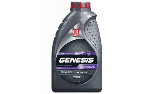 Масло моторное Лукойл Genesis Universal Diesel 5w30 синтетическое, API SN/CF, ACEA C2/С3, для дизельного двигателя, 1л, арт. 3173866