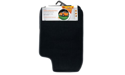 Коврики универсальные Airline, для переднего и заднего ряда, ковролин, черный цвет, 4шт