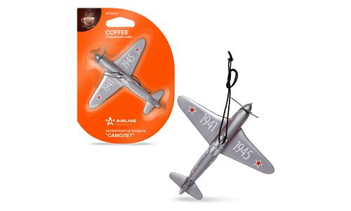 Ароматизатор подвесной Airline «Самолет» Coffee (Бодрящий кофе), полимерный, арт. AFSA012