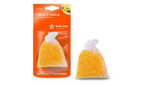 Ароматизатор подвесной Airline «Мешочек с гранулами» French Vanilla (Французская ваниль), полимерный, 20г, арт. AFME026
