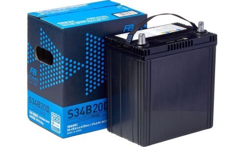 Аккумулятор FB Echno HV S34B20R, 35Ач, CCA 270А, необслуживаемый, технология AGM, для гибридных автомобилей