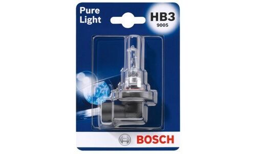 Лампа галогенная Bosch Pure Light HB3 (9005) (P20d, T12), 12В, 60Вт, 1 шт, арт. 1987302152