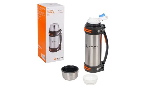 Термос Airline, с ручкой, нержавеющая сталь, 2л, цвет металлик, арт. IT-08