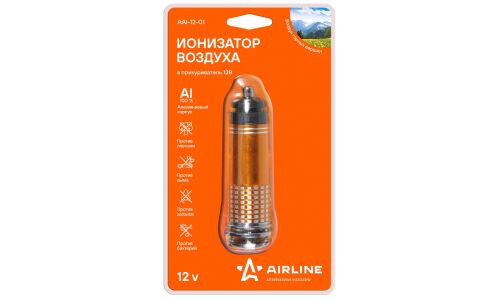 Автомобильный ионизатор воздуха Airline, в прикуриватель 12В, арт. AAI-12-01