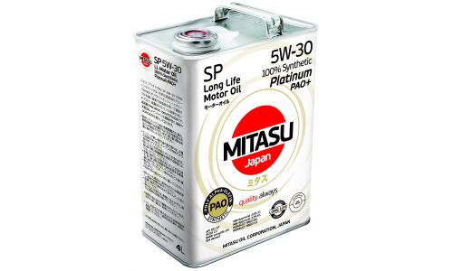 Масло моторное Mitasu Platinum PAO+ 5w30, синтетическое, API SP/CF, ACEA C3, универсальное, 4л, арт. MJ-111/4