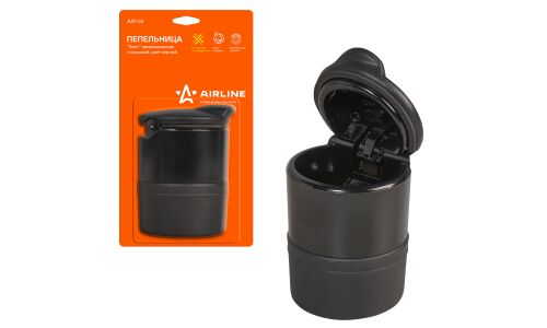 Пепельница Airline «Элит», в подстаканник, прорезиненная, с крышкой, арт. AAT-03