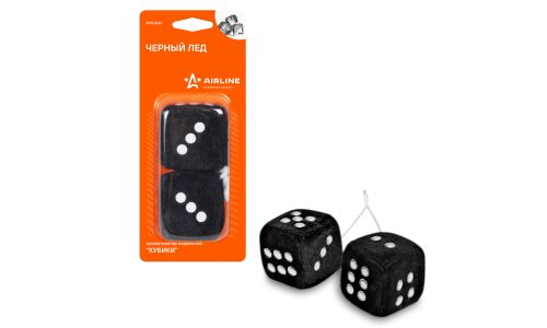 Ароматизатор подвесной Airline «Кубики» Black Ice (Черный лед), текстиль с пропиткой, арт. AFKU066