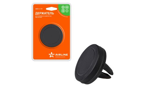 Держатель для телефона Airline, в дефлектор, магнитный, чёрный, арт. AMS-U-09