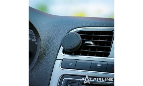 Держатель для телефона Airline, в дефлектор, магнитный, чёрный, арт. AMS-U-09