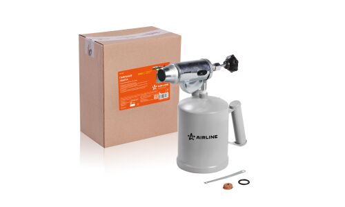 Лампа паяльная Airline, бензиновая, 1.5л, серая, 1000°C, арт. AGT-06