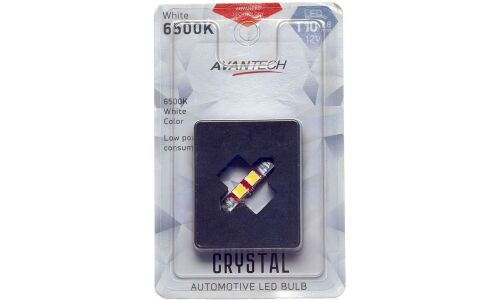 Лампа светодиодная Avantech LED Crystal Festoon (SV8.5, T10x28), 12В, 5Вт, 6500К, 1 шт