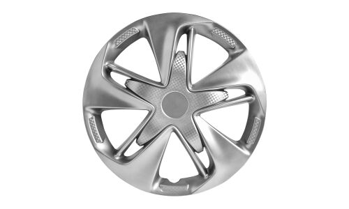 Колпаки на колеса Airline Супер Астра, 16", серебристые, под карбон, 2шт, арт. AWCC-16-01