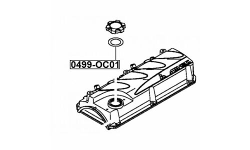 Прокладка крышки маслозаливной горловины Febest, арт. 0499-OC01