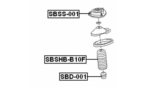 Опора амортизатора Febest, передняя, правая/левая, арт. SBSS-001