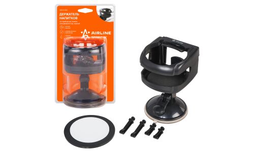 Подстаканник Airline, в дефлектор / на присоске, чёрный, арт. ACH-D-002