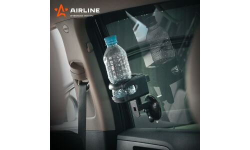 Подстаканник Airline, в дефлектор / на присоске, чёрный, арт. ACH-D-002
