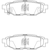 Колодки тормозные дисковые Kashiyama, задние, комплект на ось (4 шт), арт. D7064MH
