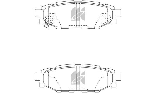 Колодки тормозные дисковые Kashiyama, задние, комплект на ось (4 шт), арт. D7064MH