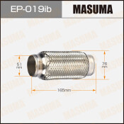 Гофра глушителя Masuma, Innerbraid, 51x165мм, усиленная, арт. EP-019ib