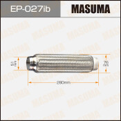 Гофра глушителя Masuma, Innerbraid, 51x280мм, усиленная, арт. EP-027ib