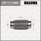 Гофра глушителя Masuma, WireMesh, 50x150мм, усиленная, 3-слойная, арт. EP-111wm