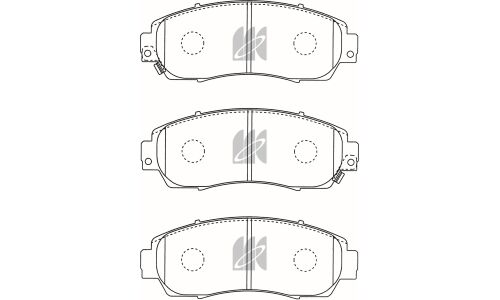 Колодки тормозные дисковые Kashiyama, передние, комплект на ось (4 шт), арт. D5153M
