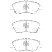 Колодки тормозные дисковые Kashiyama, передние, комплект на ось (4 шт), арт. D5070MH