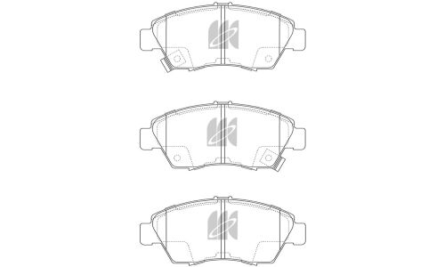 Колодки тормозные дисковые Kashiyama, передние, комплект на ось (4 шт), арт. D5070MH