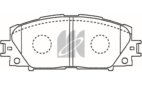 Колодки тормозные дисковые Kashiyama, передние, комплект на ось (4 шт), арт. D2315