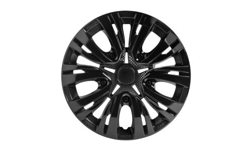 Колпаки на колеса Airline Лион, 14", черные глянцевые, под карбон, 2шт, арт. AWCC-14-04