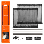 Шторка солнцезащитная Airline, на боковое стекло, раздвижные, 600x420мм, черная, полиэстер, 2 шт, арт. ASPS-S-08 Шторка солнцезащитная Airline, на боковое стекло, раздвижные, 600x420мм, черная, полиэстер, 2 шт, арт. ASPS-S-08