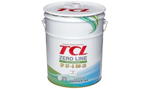 Масло моторное TCL Zero Line 0w20, синтетическое, API SP, ILSAC GF-6A, для бензинового двигателя, 20л, арт. Z0200020SP