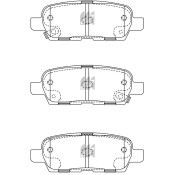 Колодки тормозные дисковые Kashiyama, задние, комплект на ось (4 шт), арт. D1244MH