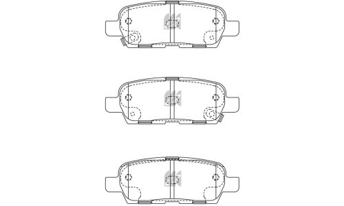 Колодки тормозные дисковые Kashiyama, задние, комплект на ось (4 шт), арт. D1244MH