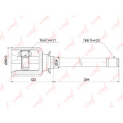 ШРУС LYNXauto, внутренний, арт. CI-3729