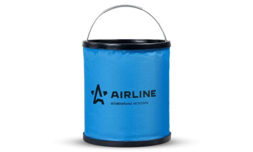 Ведро складное Airline, прорезиненное, Ø24см, 11л, синее, арт. AB-O-01