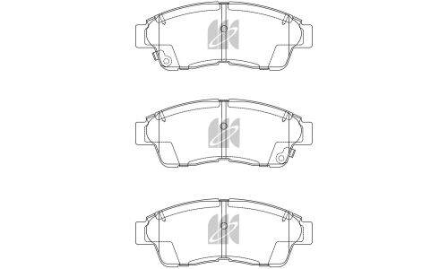 Колодки тормозные дисковые Kashiyama, передние, комплект на ось (4 шт), арт. D2118MH
