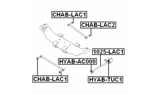 Тяга подвески продольная | зад прав/лев | 1025-LAC1 Febest