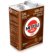 Масло моторное Mitasu Gold 5w20, синтетическое, API SN, ILSAC GF-5, для бензинового двигателя, 4л, арт. MJ-100/4