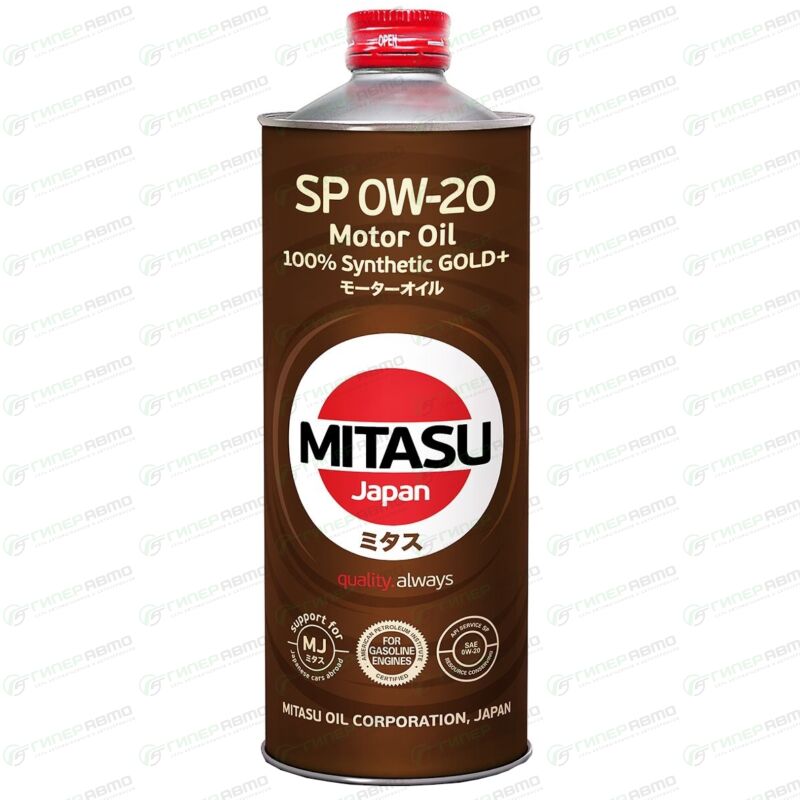 Масло моторное Mitasu Gold Hybrid 0w20, синтетическое, API SN, ILSAC GF ...