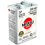 Масло моторное Mitasu Platinum PAO+ 5w40, синтетическое, API SP/CF, ACEA C3, для бензинового двигателя, 4л, арт. MJ-112/4