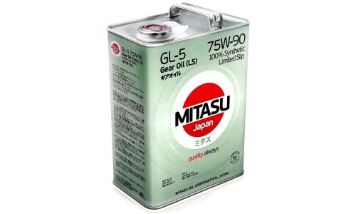 Масло трансмиссионное Mitasu Gear Oil LSD 75w90, синтетическое, API GL-5/MT-1/PG-2, для дифференциалов и раздаточных коробок, 4л, арт. MJ-411/4