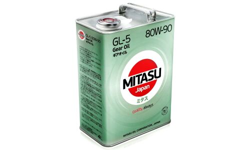 Масло трансмиссионное Mitasu Gear Oil 80w90 минеральное, API GL-5, для МКПП и мостов, 4л, арт. MJ-431/4